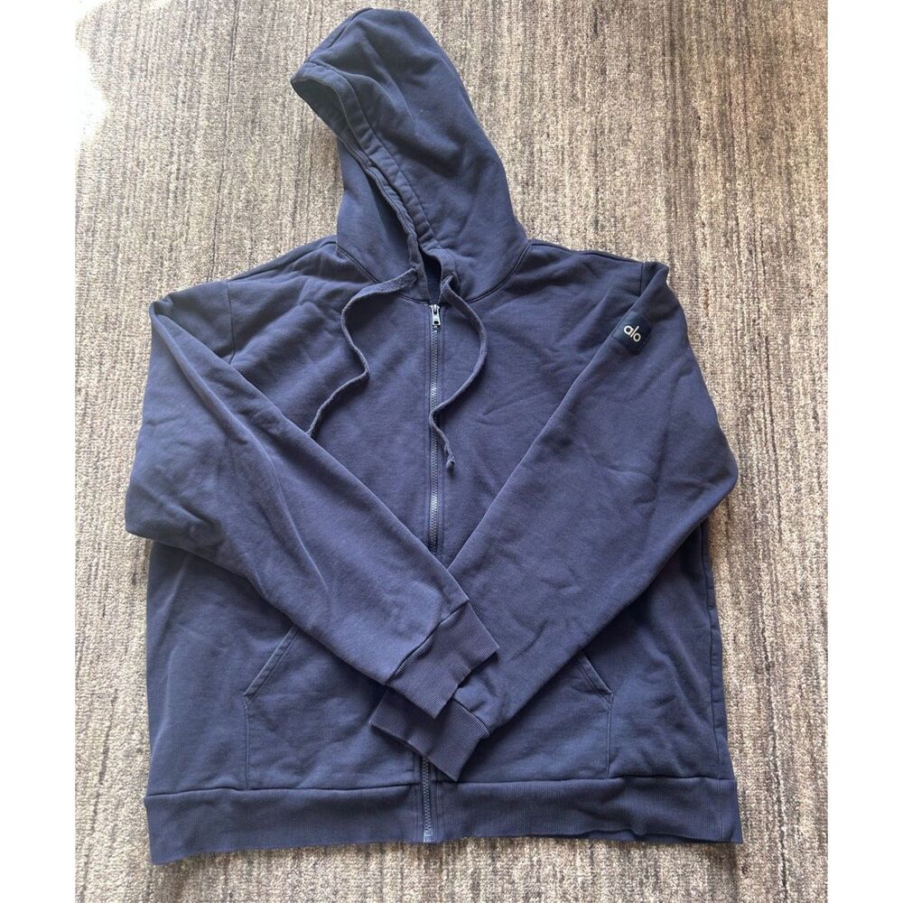 Alo Full Zip Renown Hoodie Navy 2XL Navy